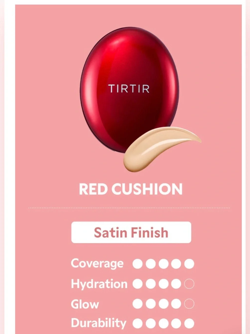 TIRTIR Mask Fit Red Cushion Mini Foundation in 17C Porcelain NIB